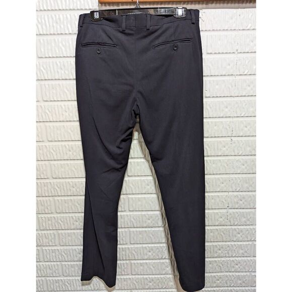 Studio Zanetti Men's Dark Blue Mid-Rise Solid Stretch Knit Pants Size 34/32 - Picture 4 of 6